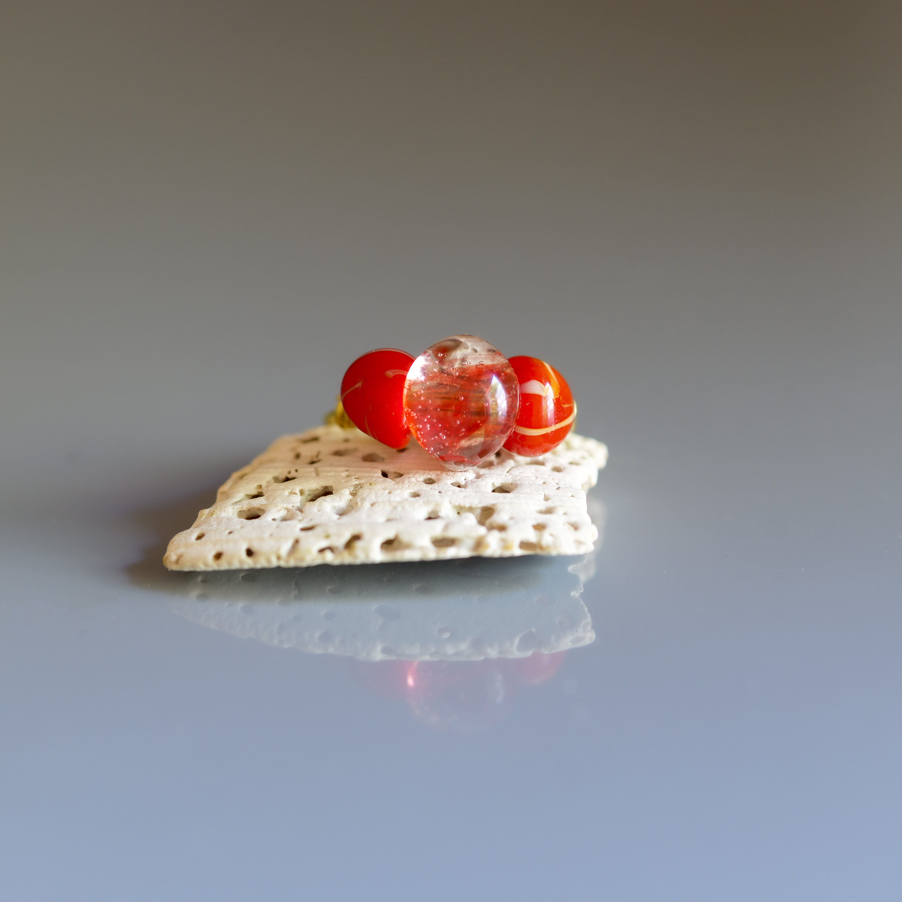 Red Glass Bead Ring