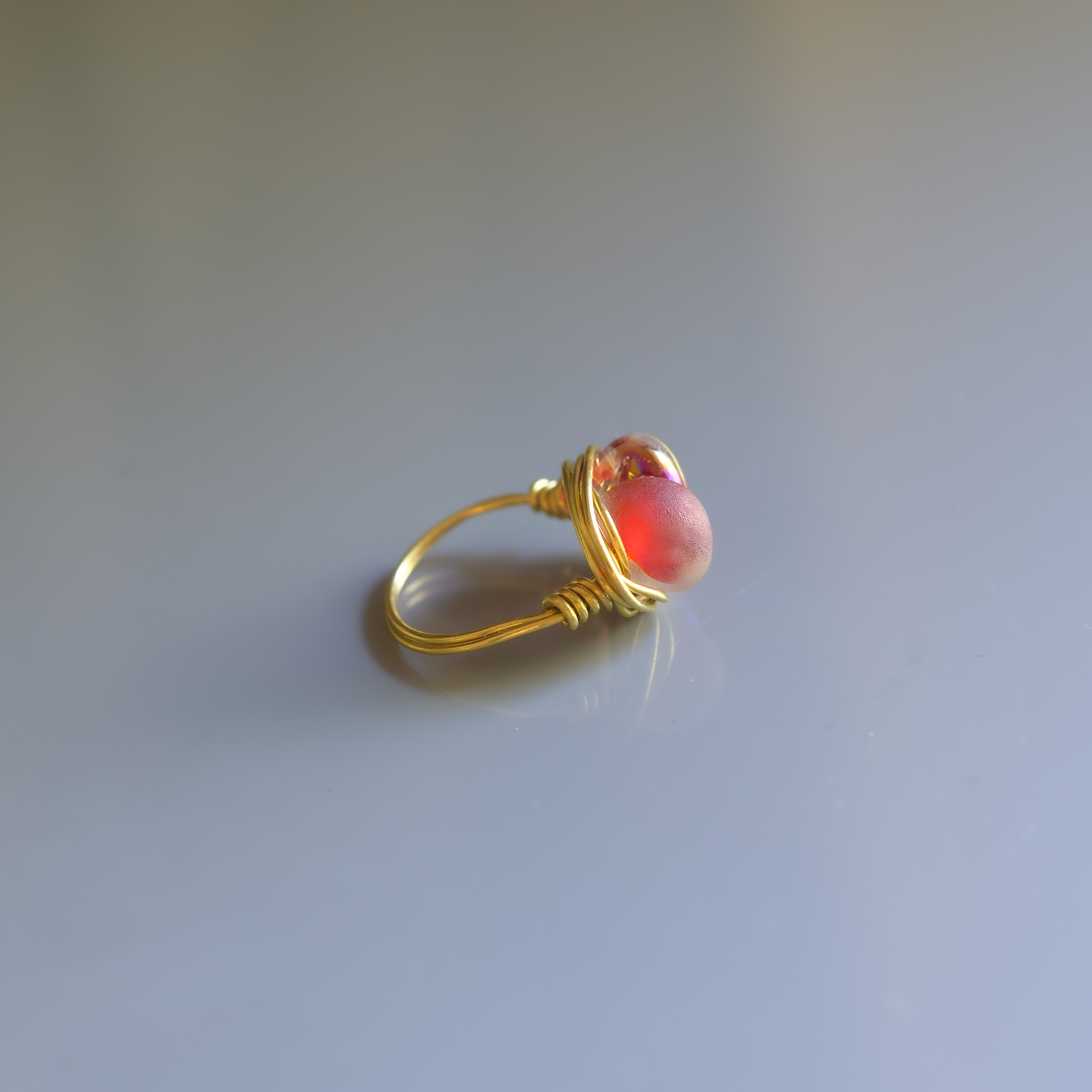 Dual Gemstone Wire Ring