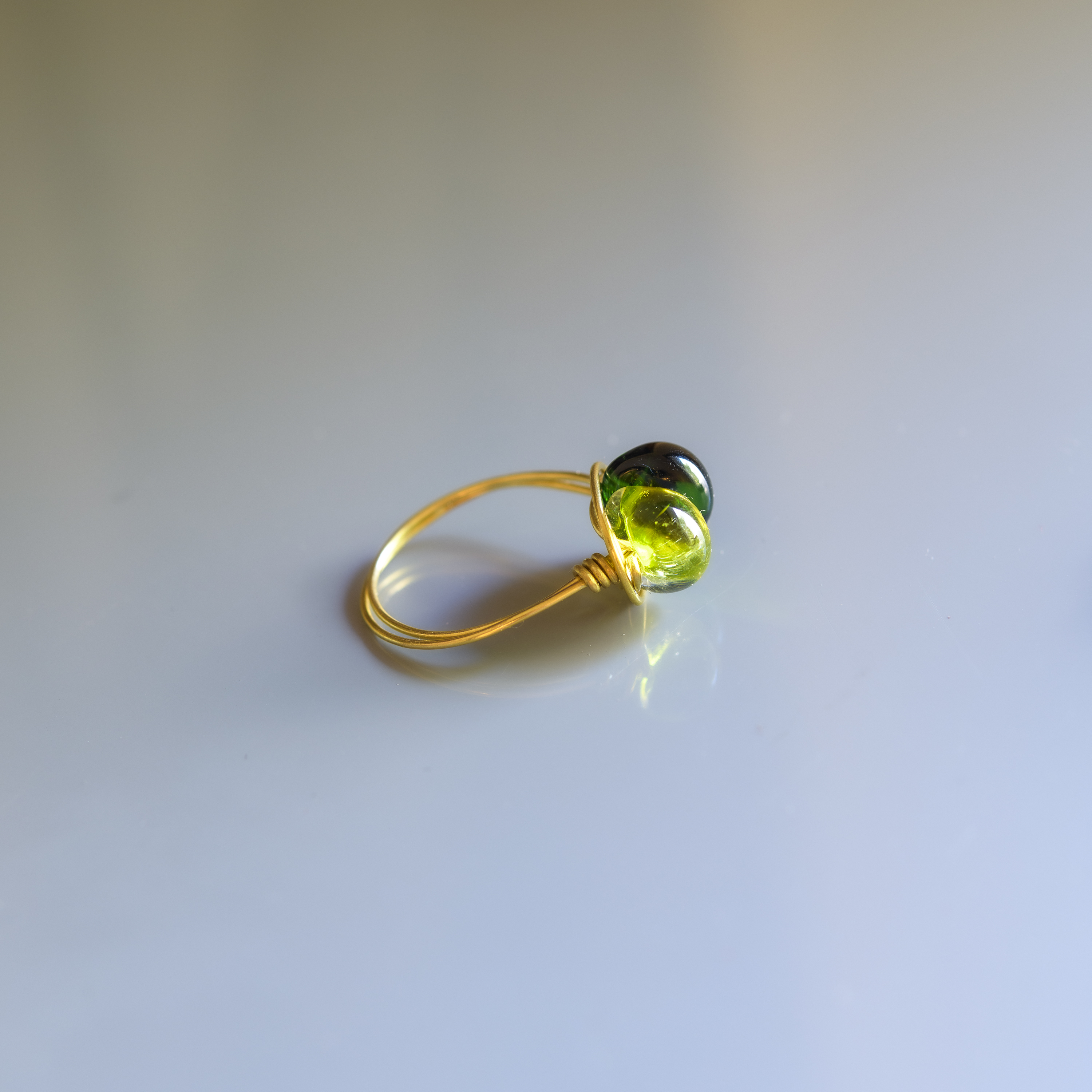 Green Gemstone Gold Ring