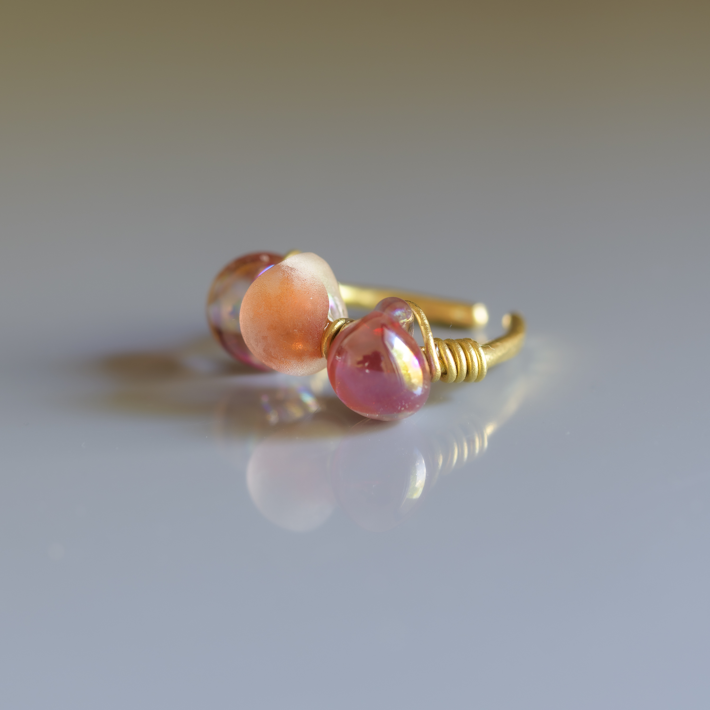 Pink Gemstone Stud Earrings