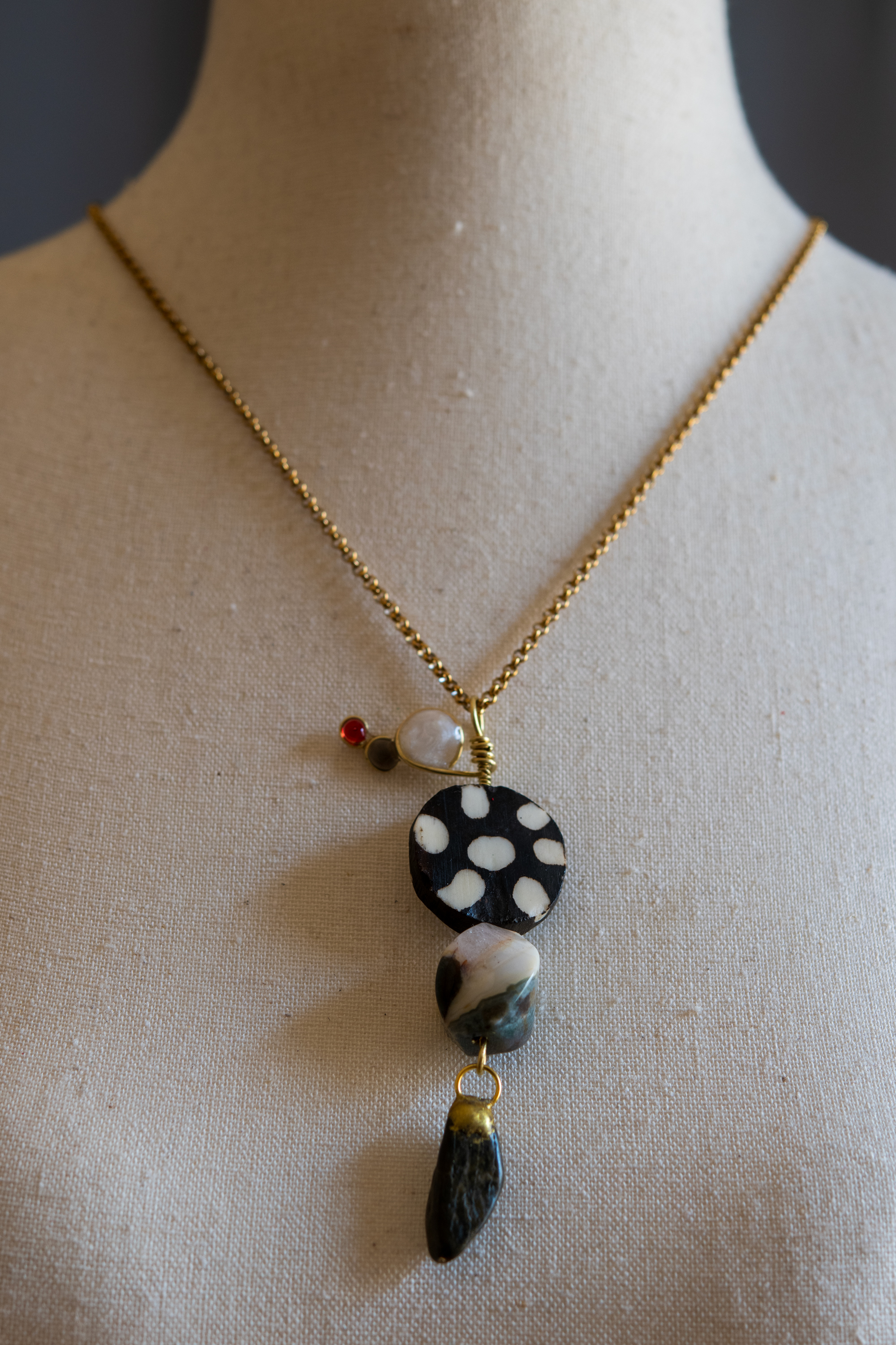 Polka Dot Charm Necklace