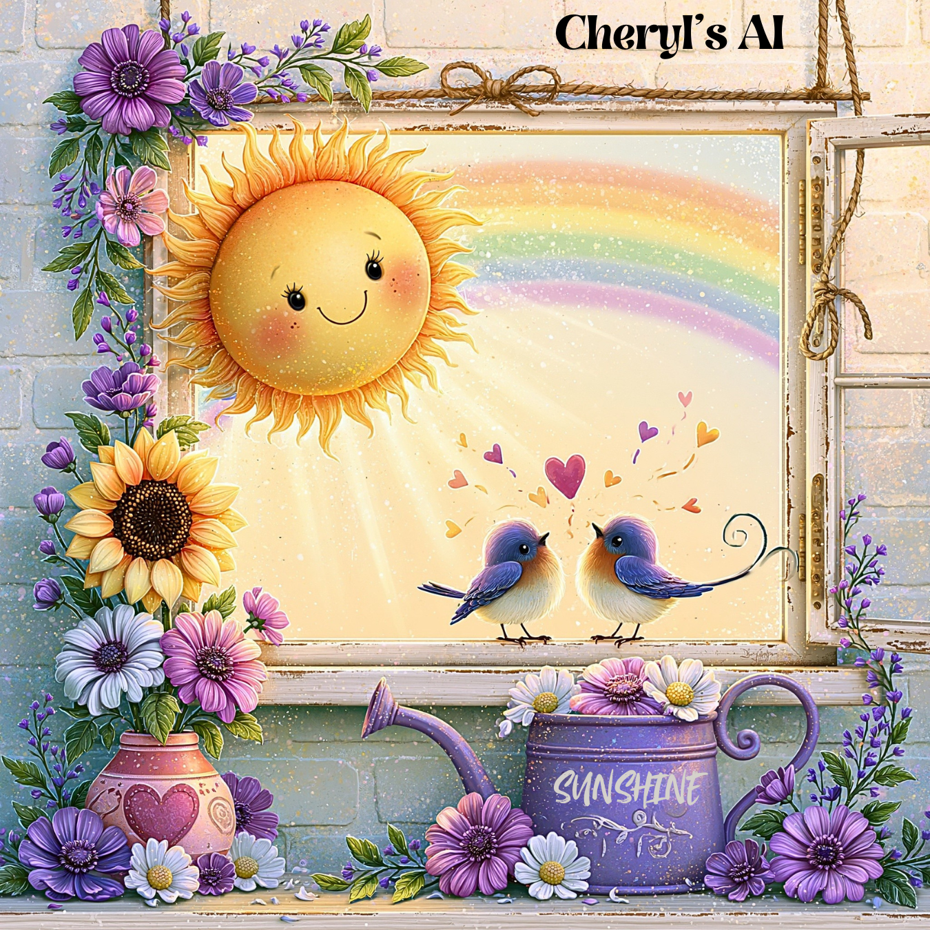 Sunshine Love Digital Art Print