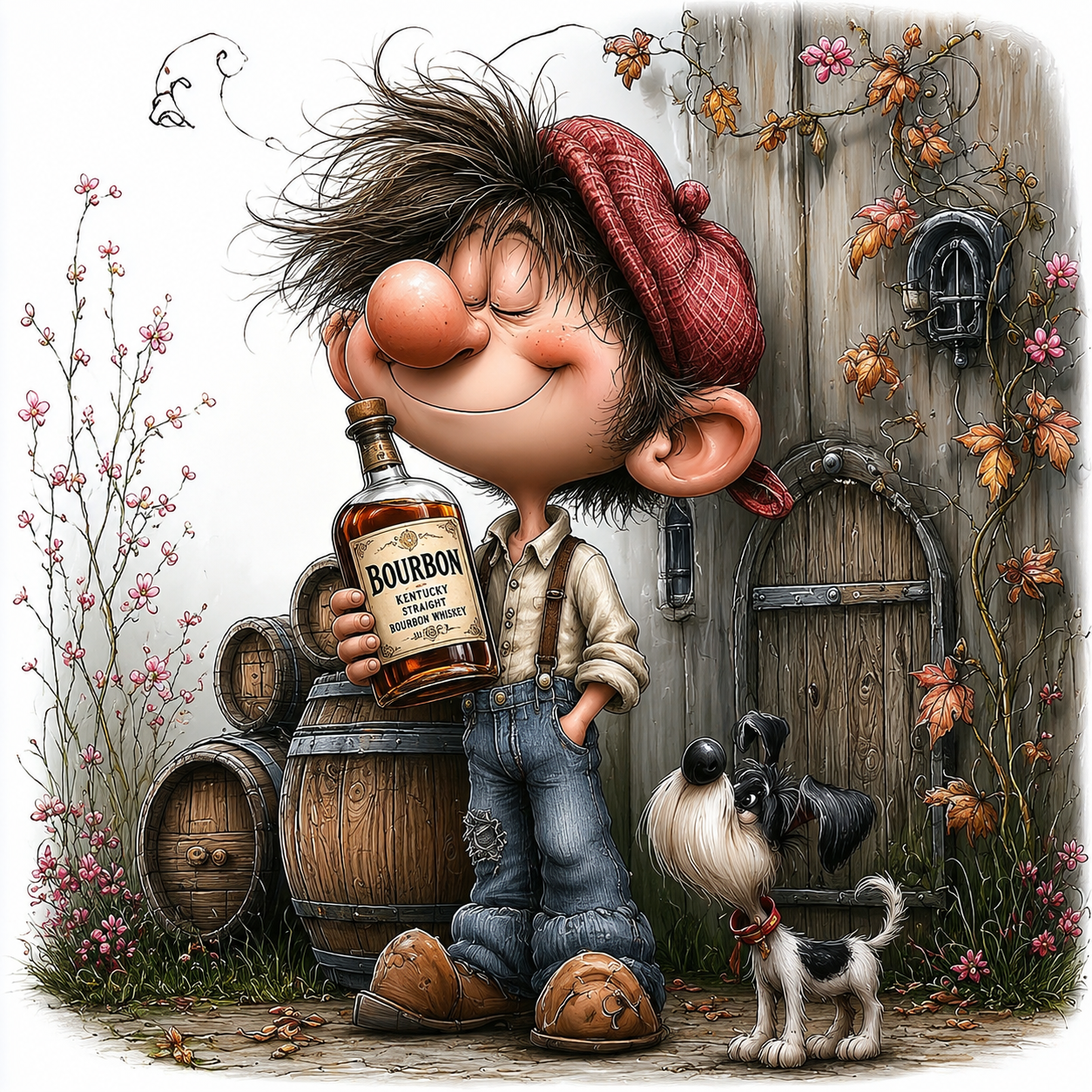 Rustic Cartoon Bourbon