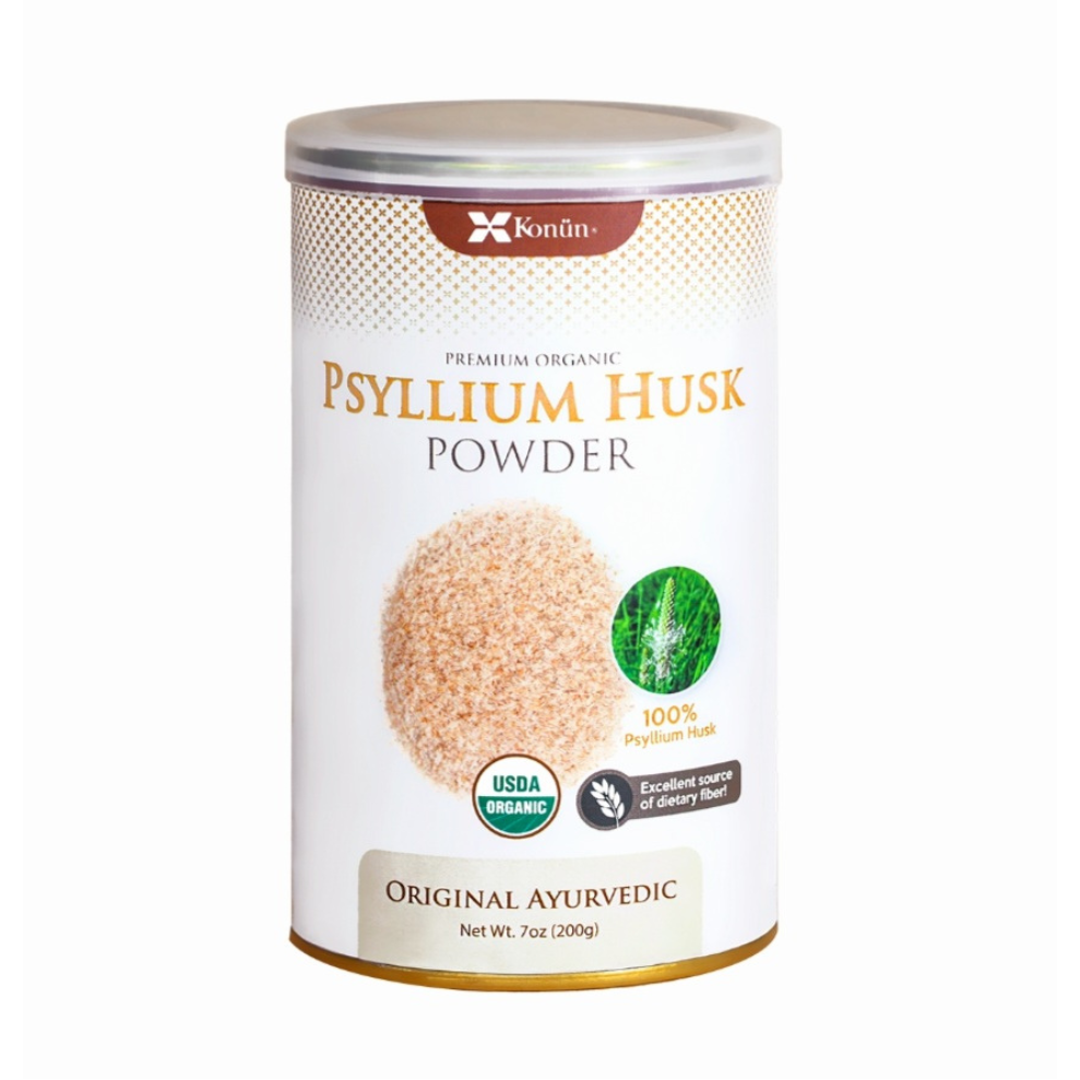 Polvo de cáscara de psyllium orgánico Konun 200gr.