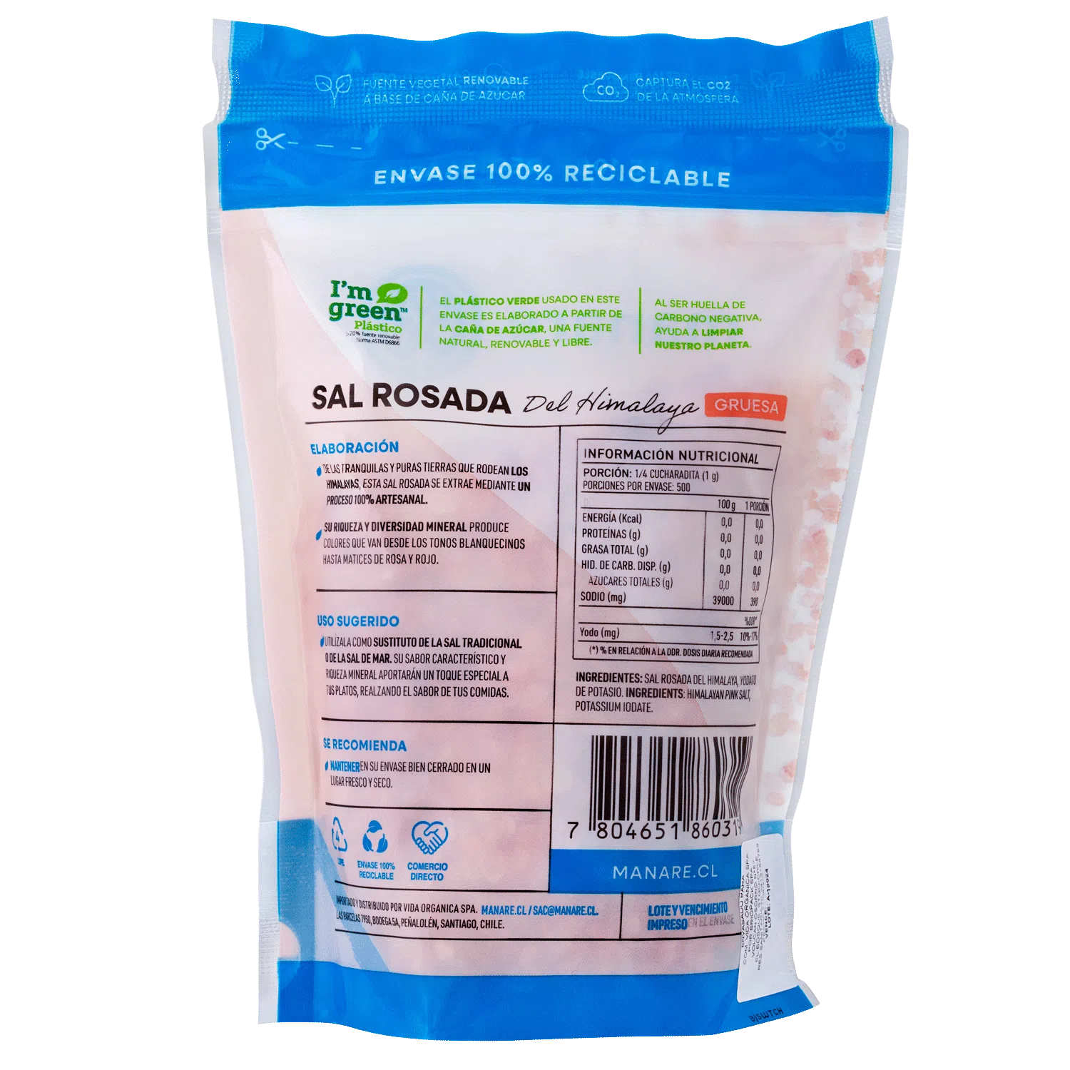 Sal Rosada Gruesa 500g