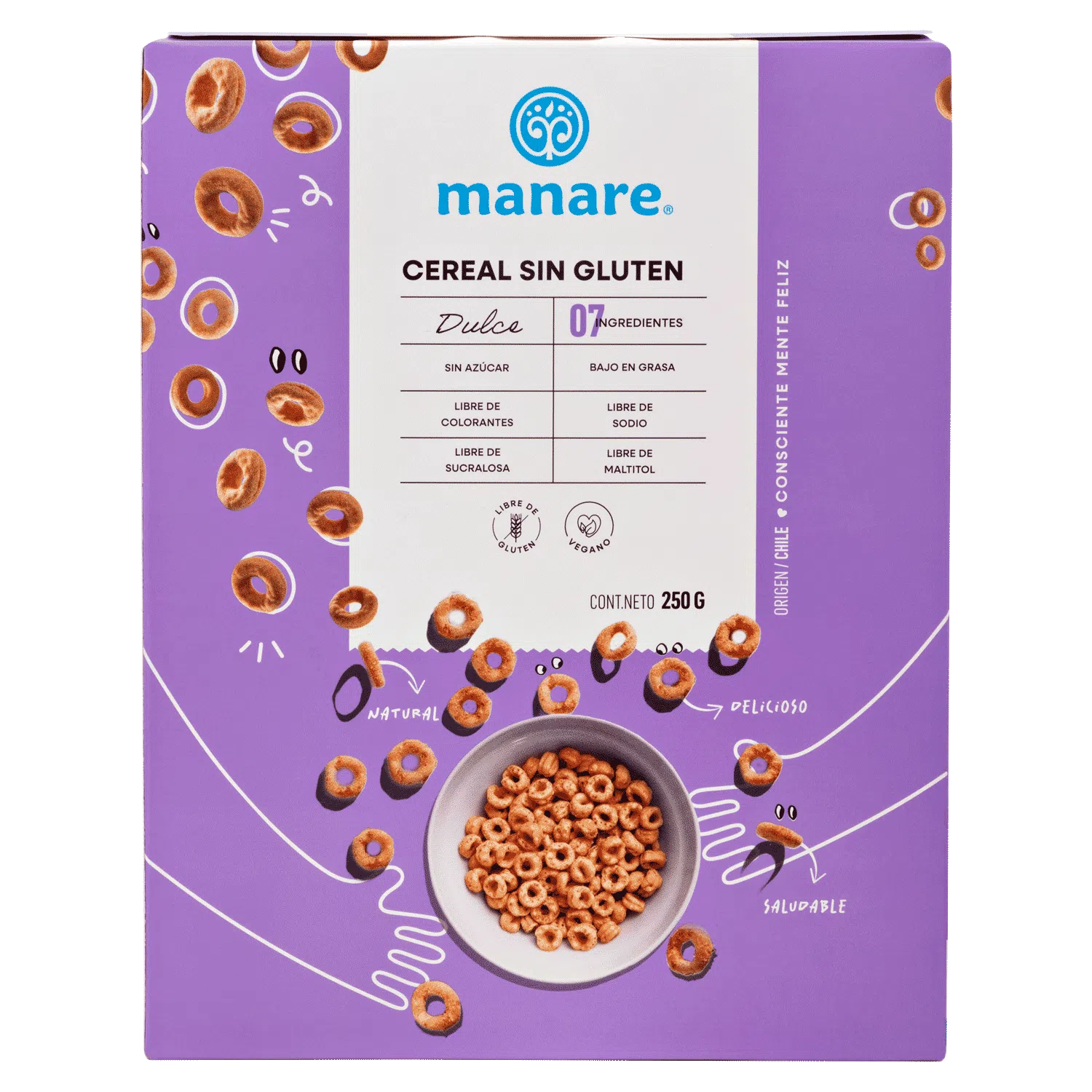 Cereal sin Gluten Dulce 250 g Manare