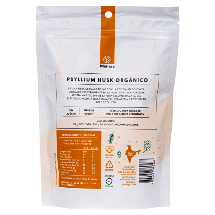 Psyllium Husk Orgánico 200g