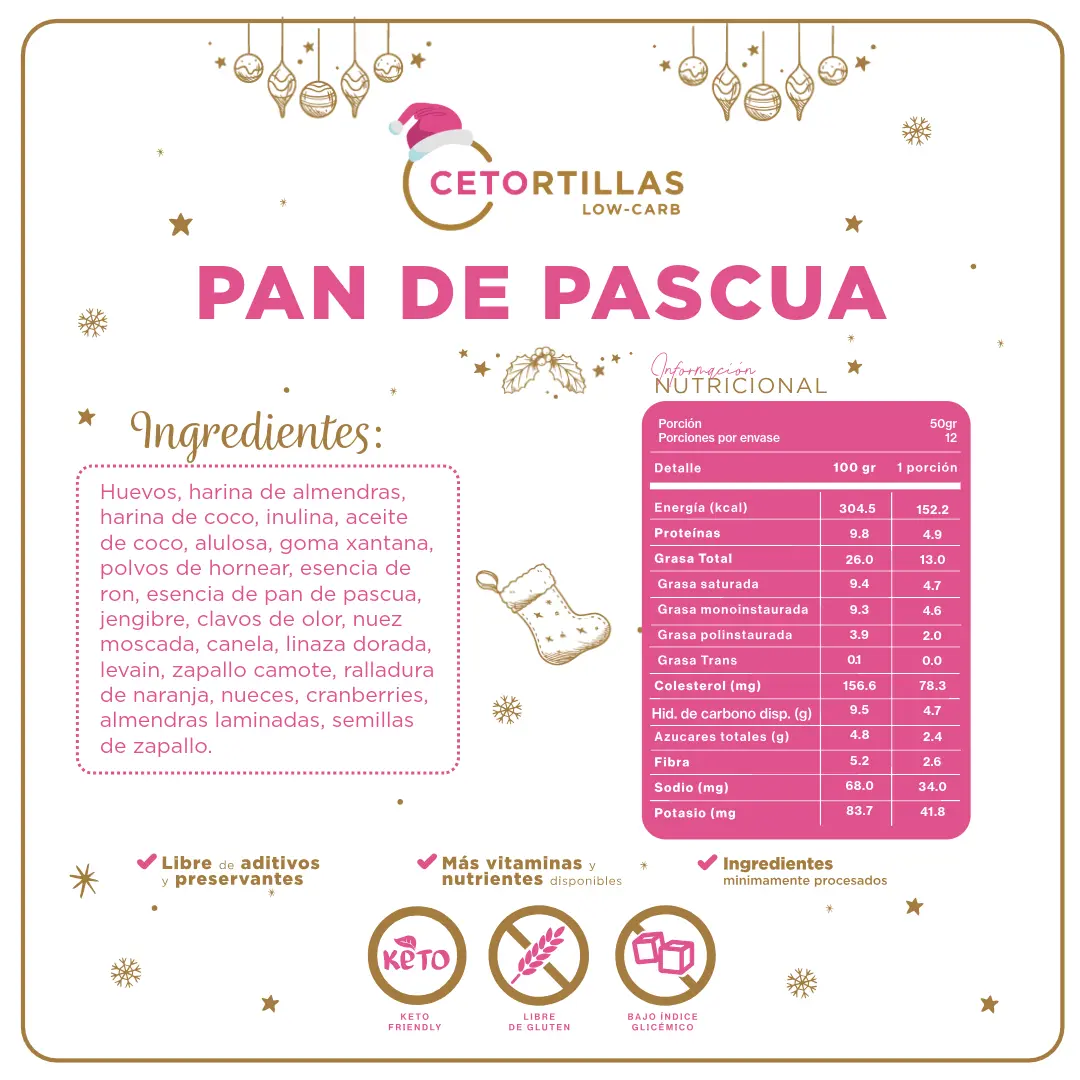 Pan de Pascua Keto Cetortillas 500gr