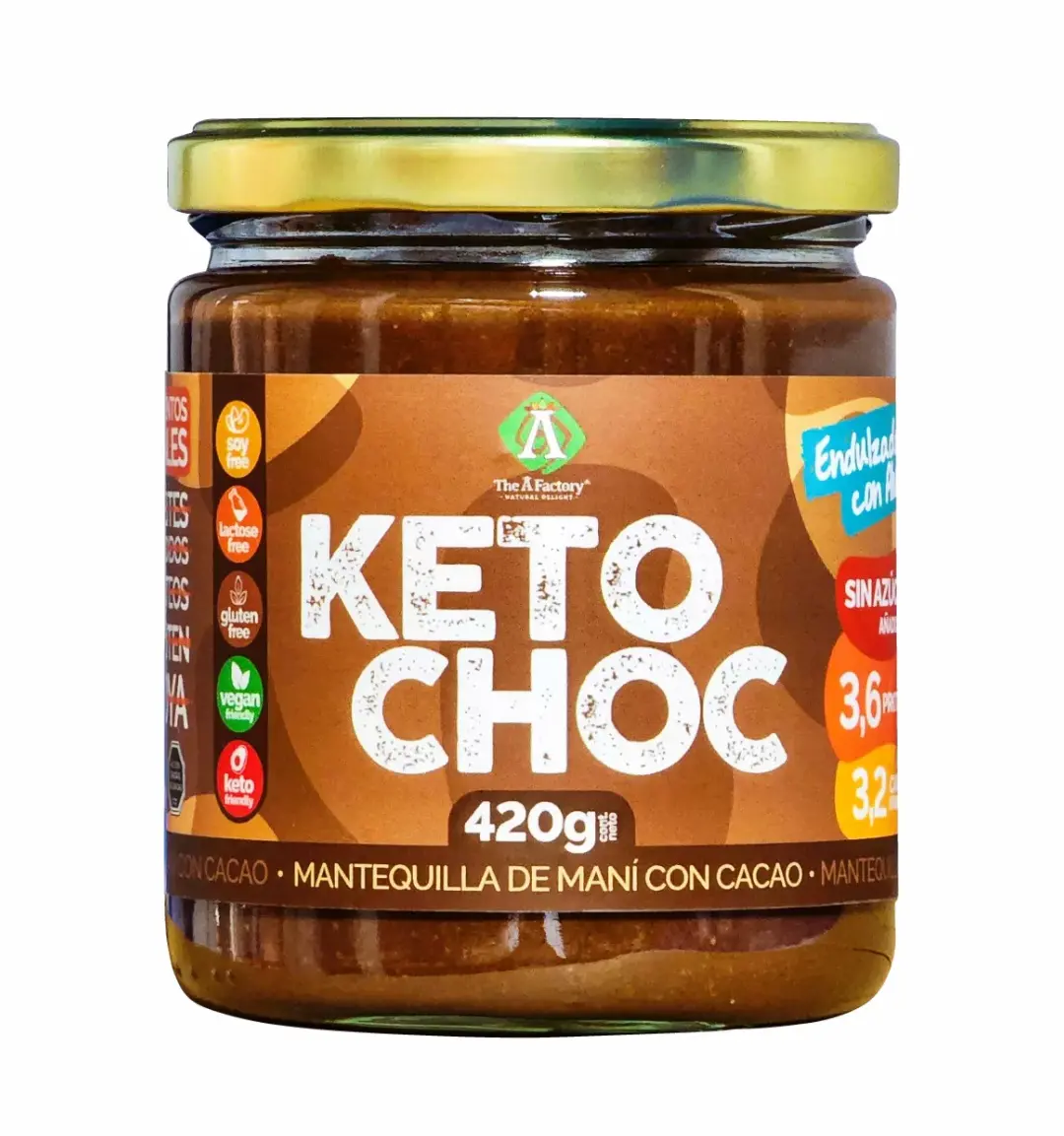 Keto Choc Crema Choco mani Ambrosia 420gr.