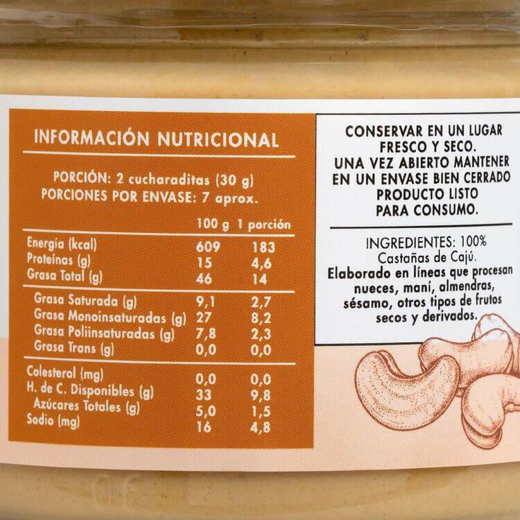 Mantequilla de Cajú 200g