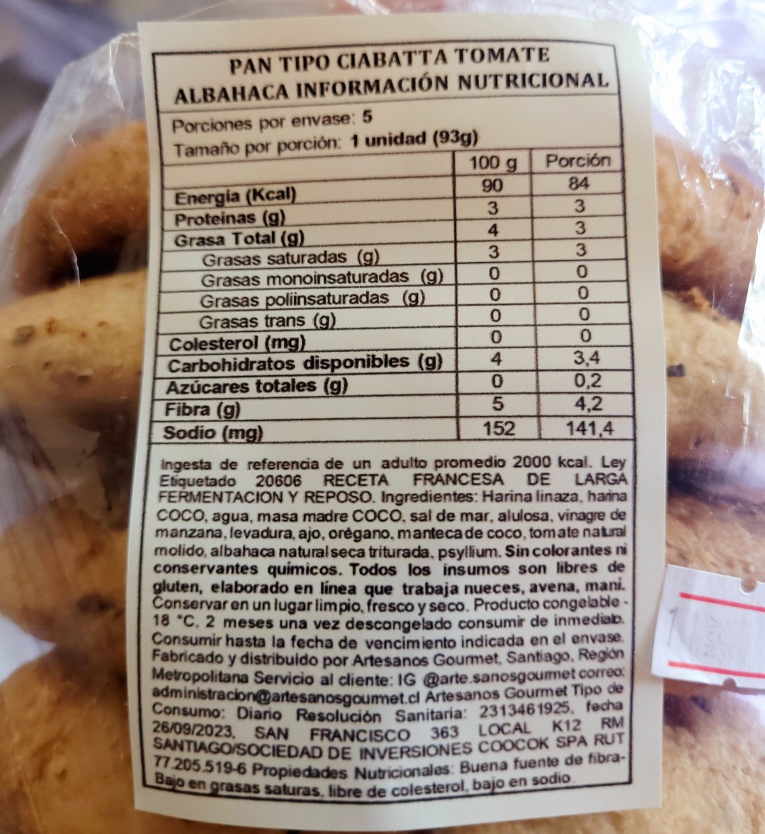 Pan Keto Tomate Albahaca Artesanos Gourmet 5unid.