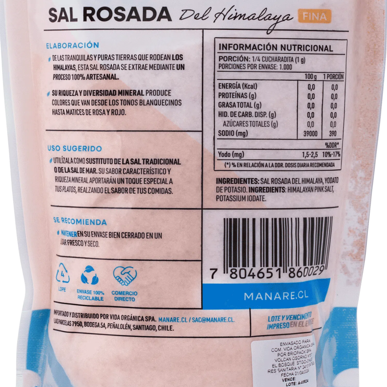 Sal Rosada Fina 1 kg