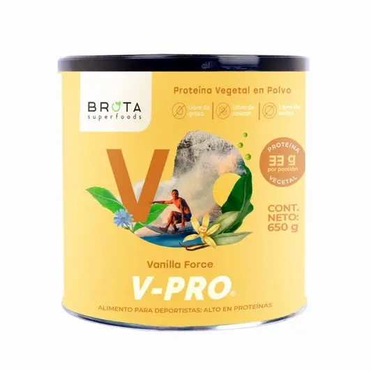 Proteína vegetal V-PRO vainilla 650gr. Brota 