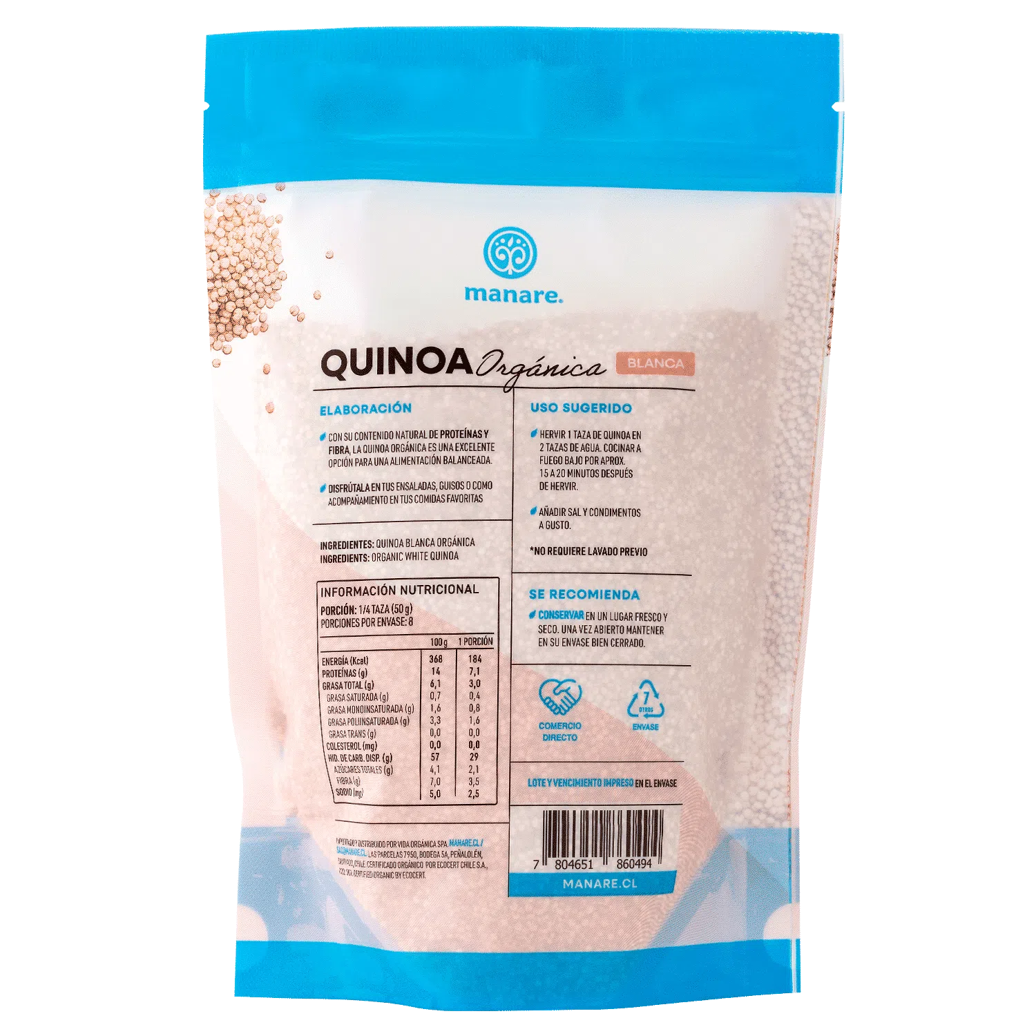 Quinoa Blanca Orgánica 400g