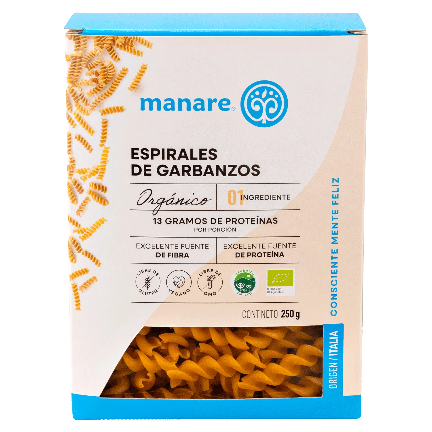 Espirales de Garbanzos Orgánicos 250g