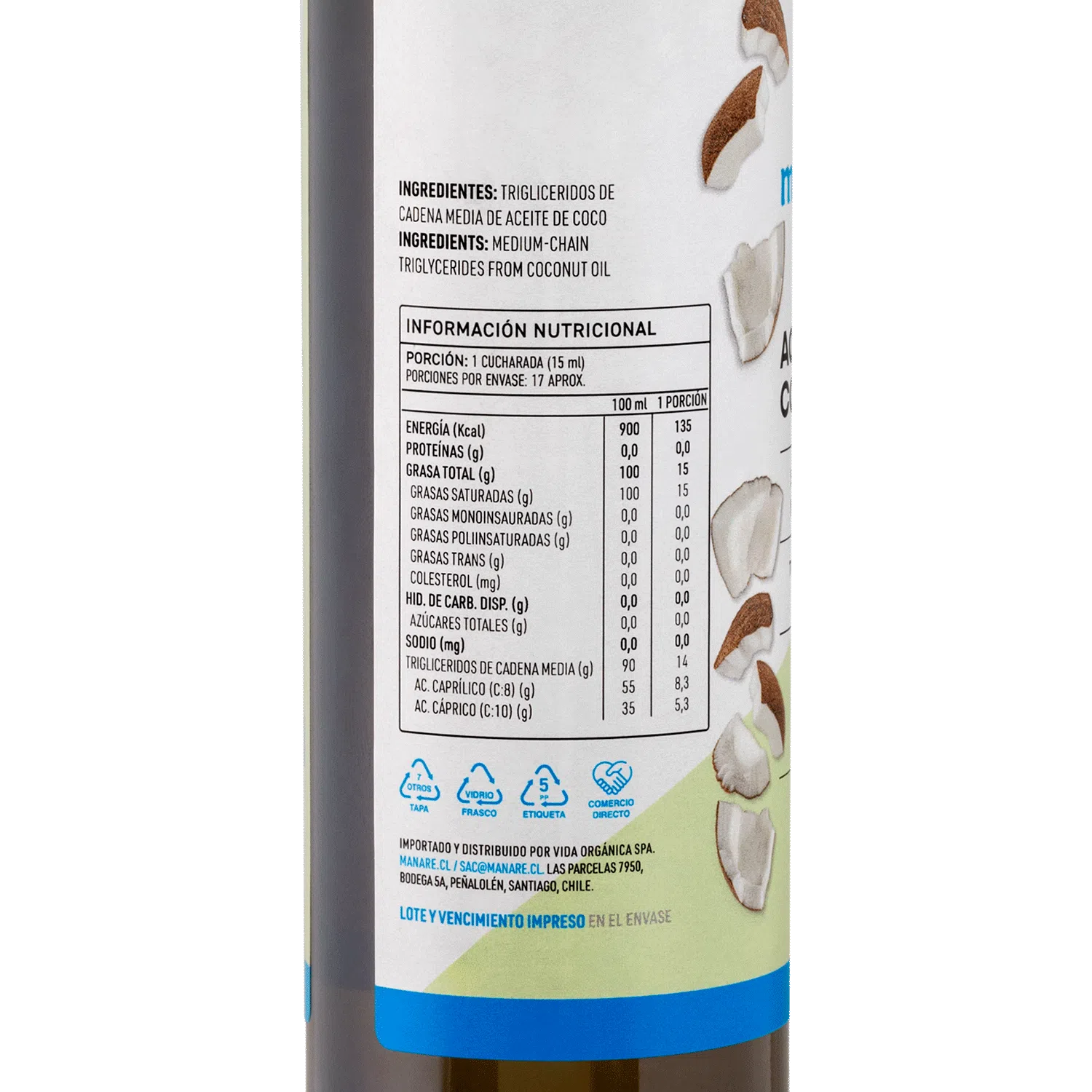 Aceite de Coco Mct 250ml
