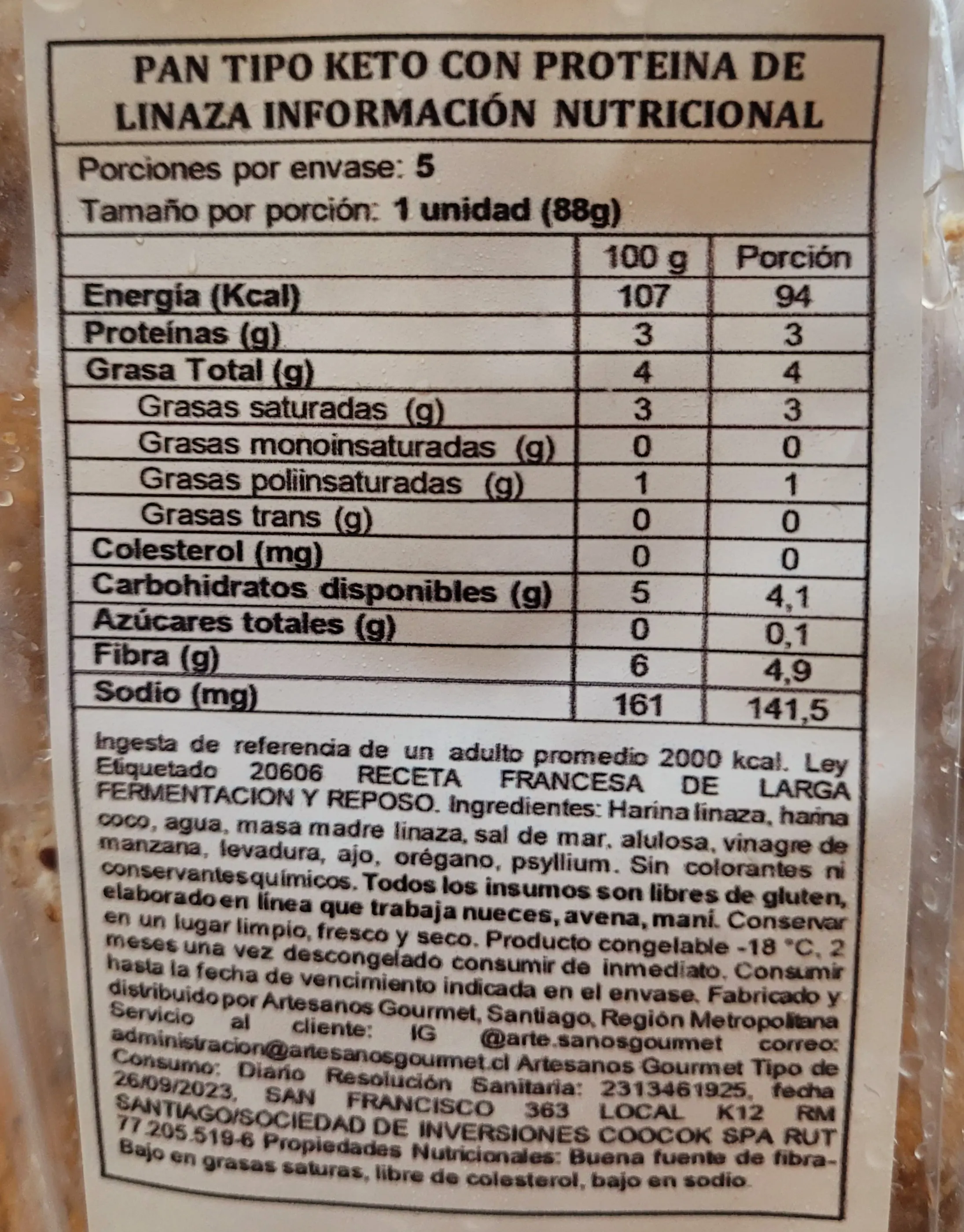 Pan Proteico  Keto Artesano Gourmet 5unid.