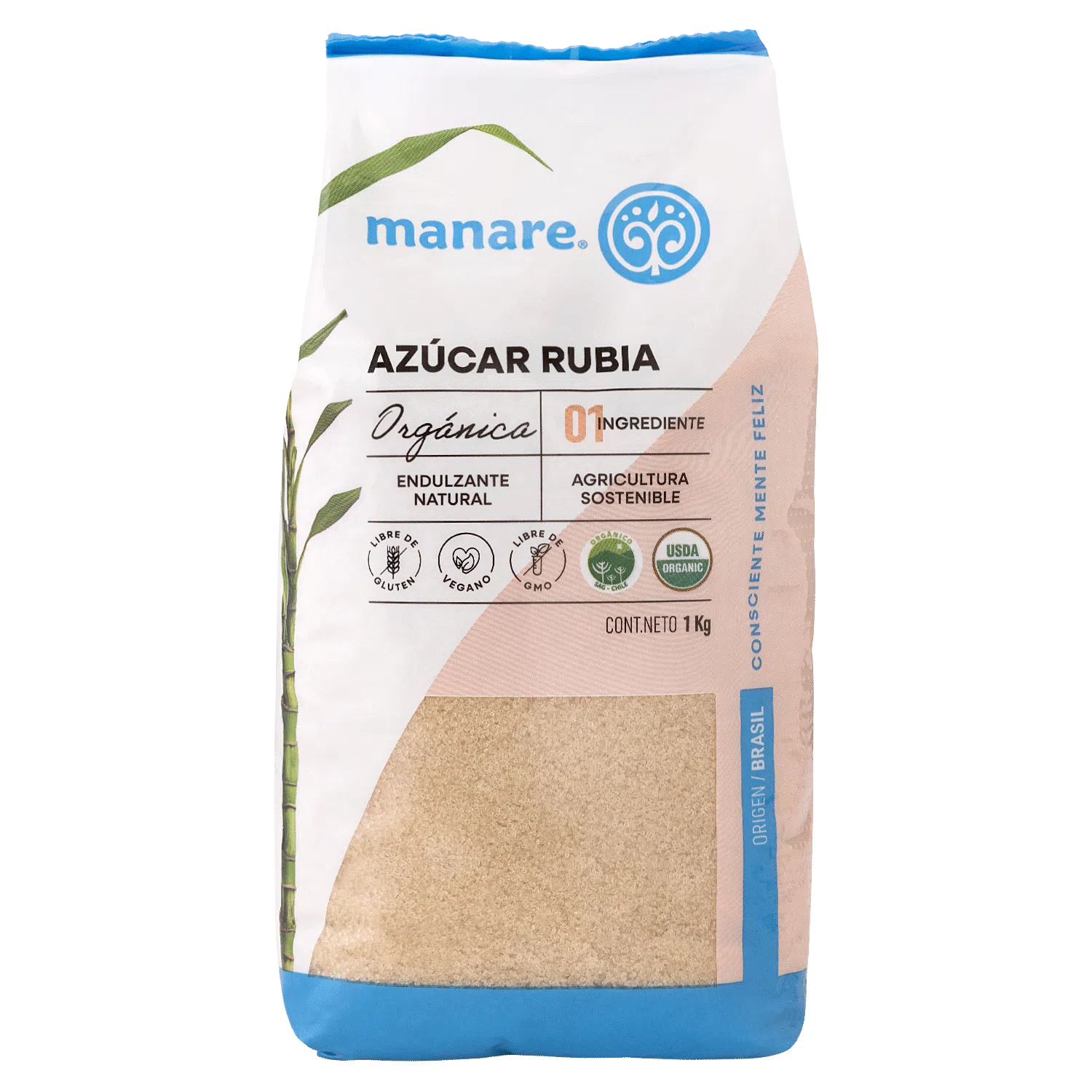Azúcar rubia orgánica 1 Kg
