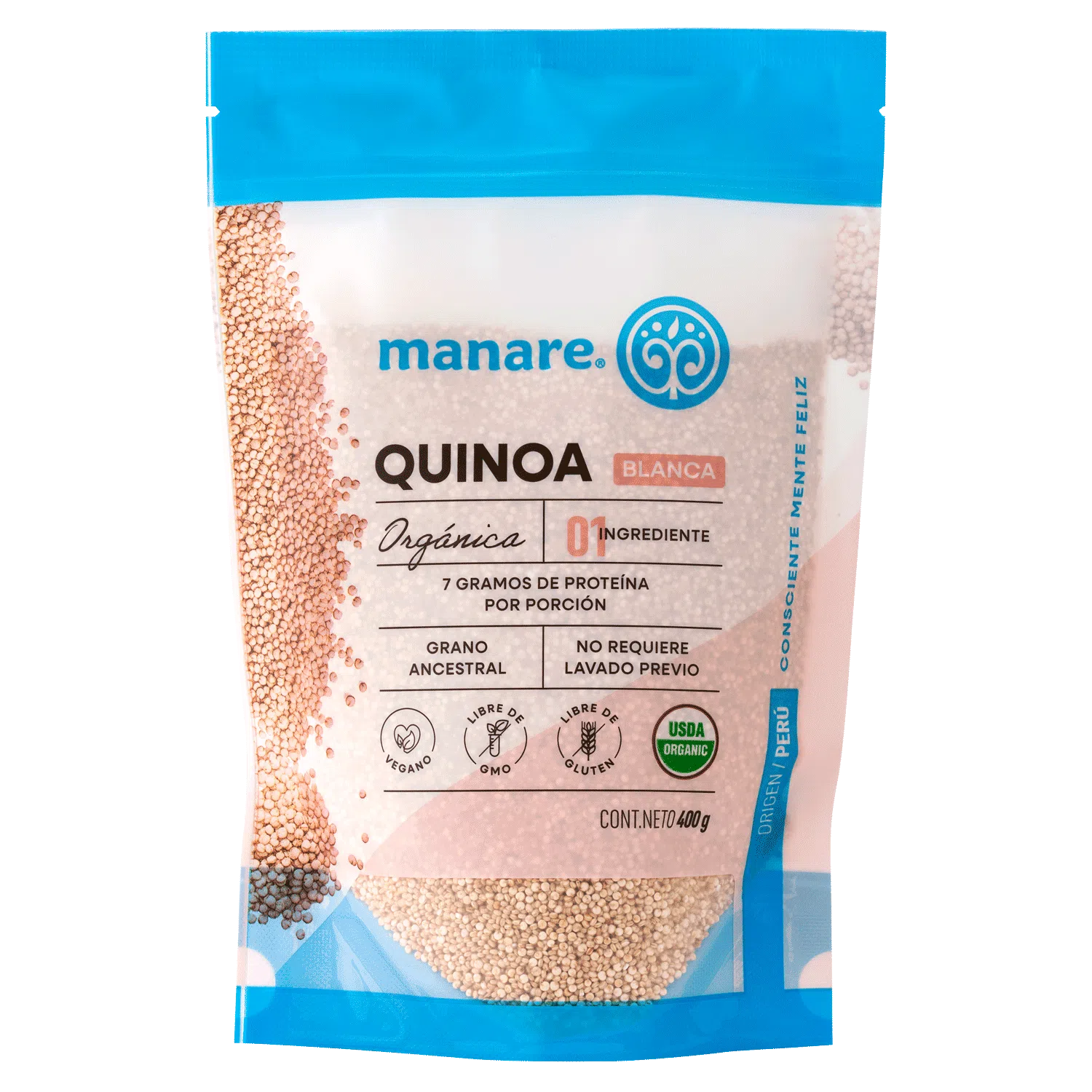 Quinoa Blanca Orgánica 400g