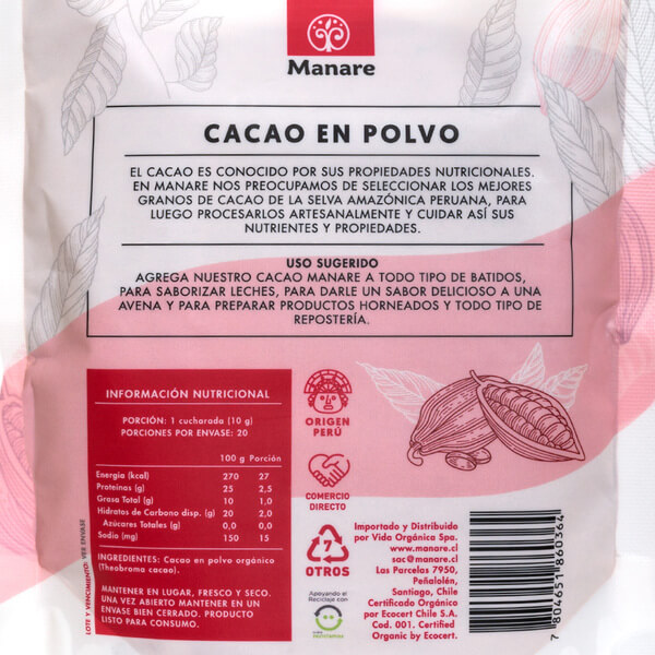 Cacao en Polvo Orgánico 200g