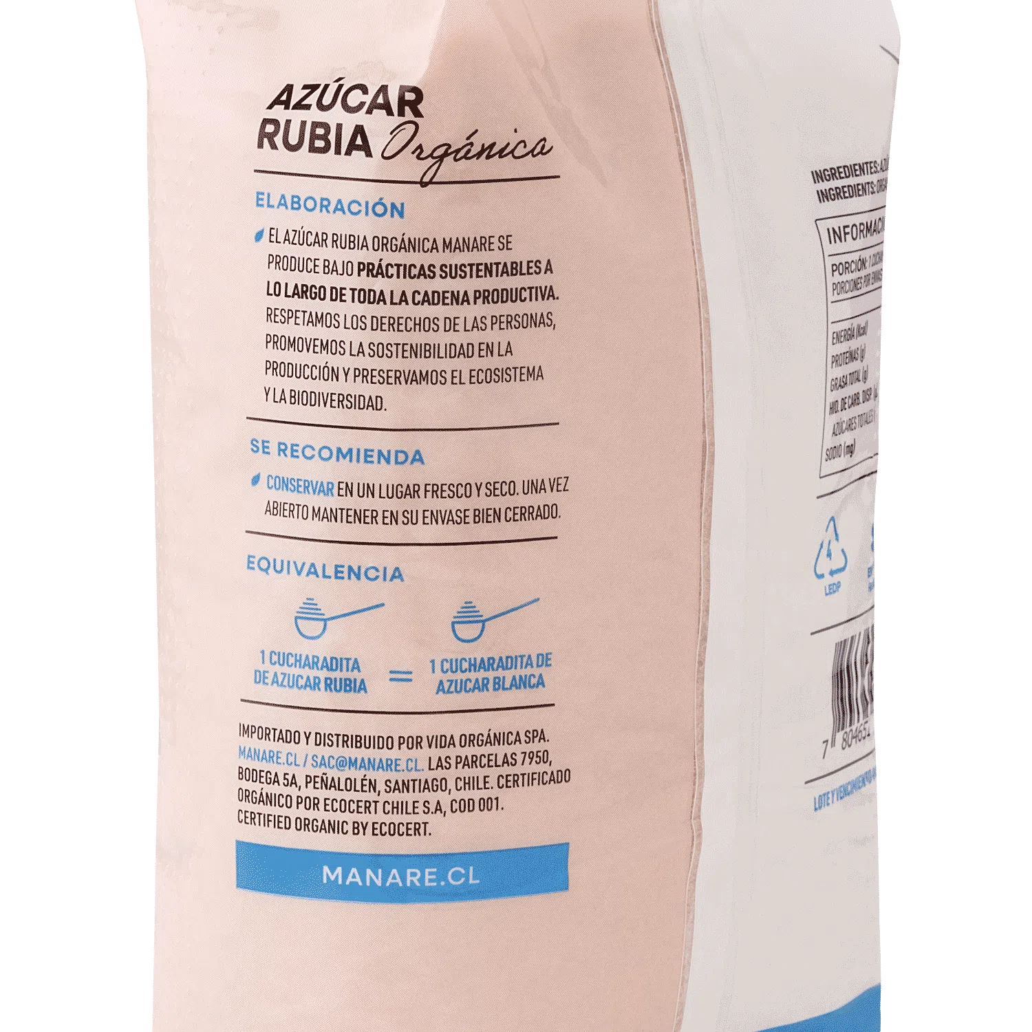 Azúcar rubia orgánica 1 Kg