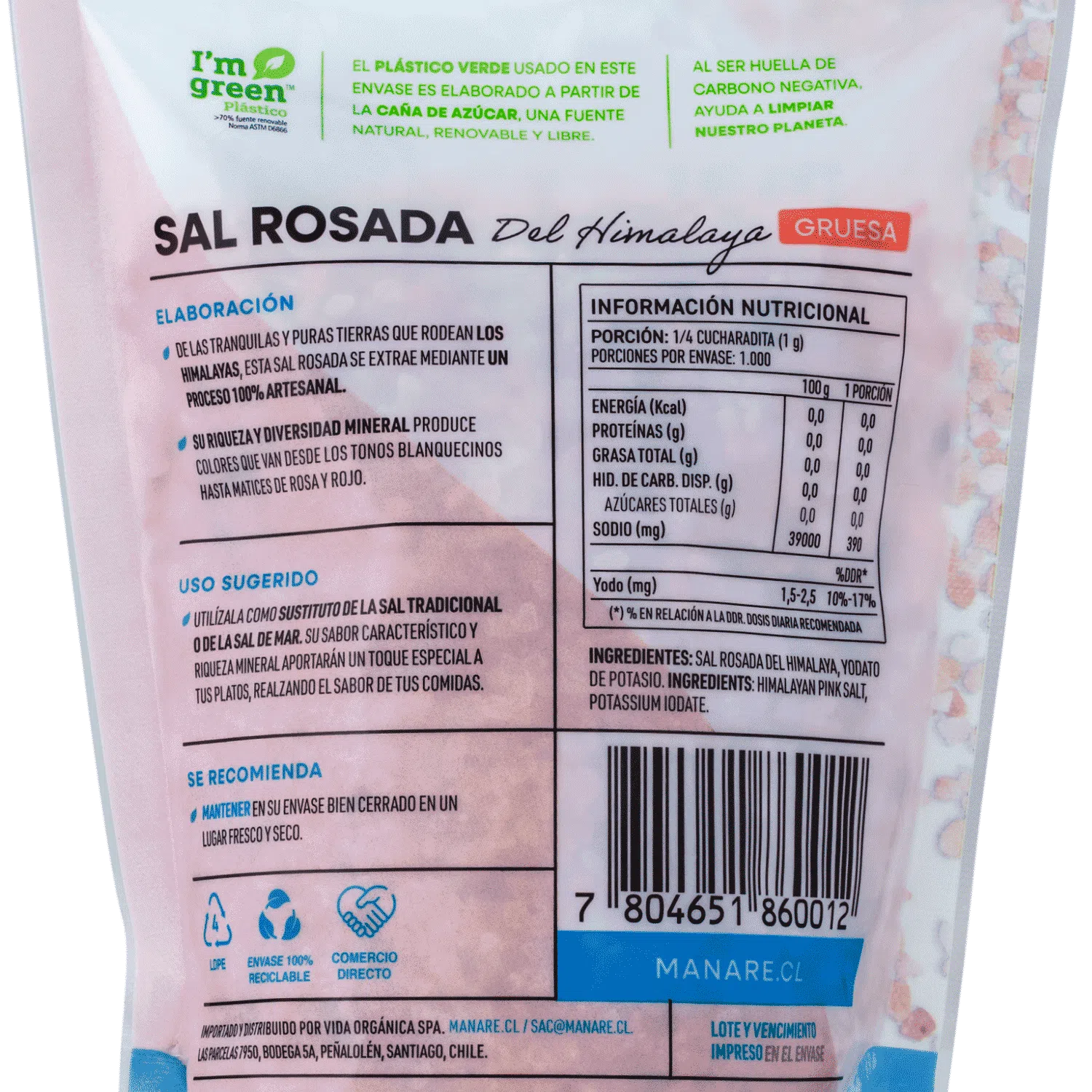 Sal Rosada Gruesa 1 kg Manare