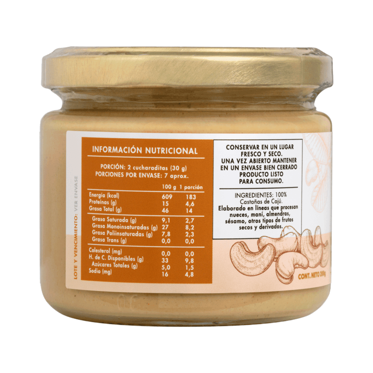 Mantequilla de Cajú 200g