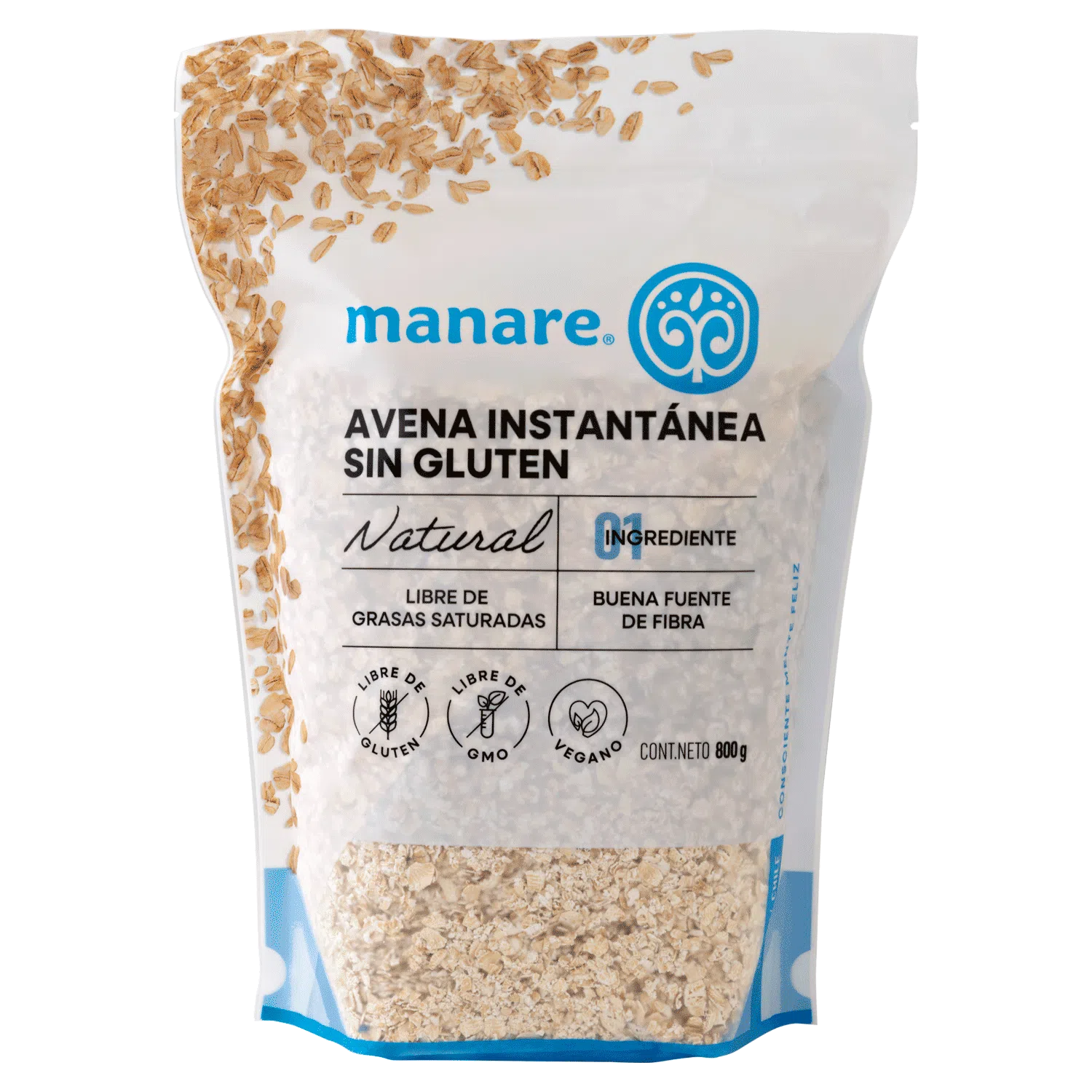 Avena Sin Gluten Instantánea 800 g Manare