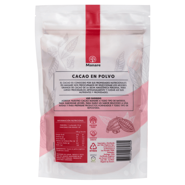 Cacao en Polvo Orgánico 200g