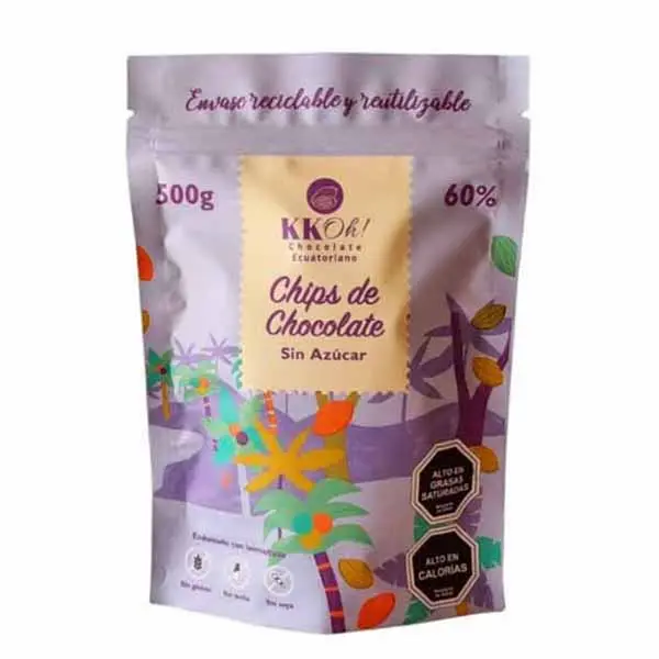 Chips de Chocolate Sin Azúcar Kkoh 500gr.
