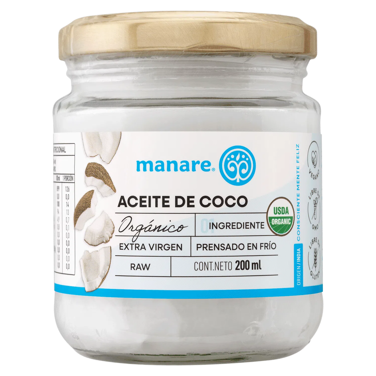 Aceite de Coco orgánico 200ml