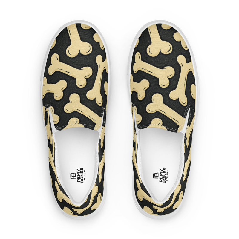 Bone Pattern Slip-On Shoes