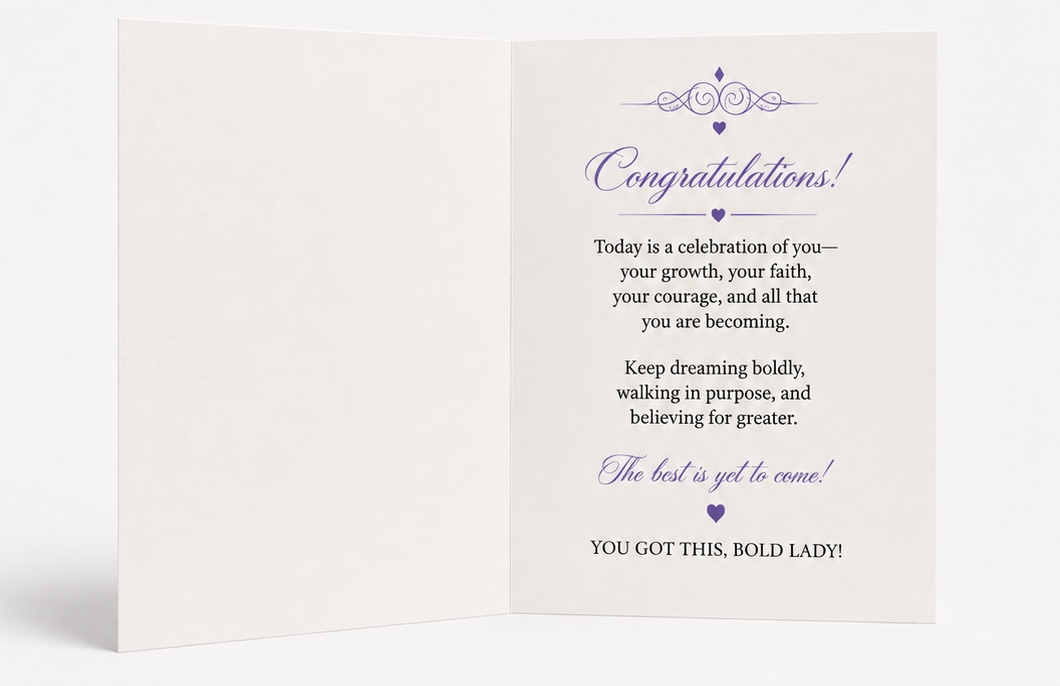 Audaxiti Bold Lady Greeting Card