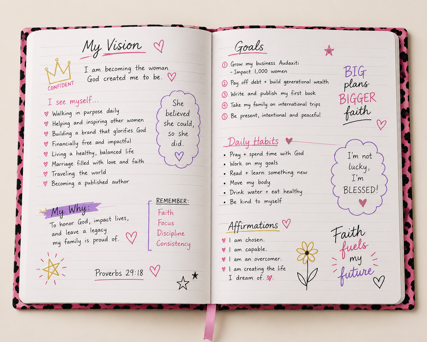 Audaxiti Bold Lady Notebook