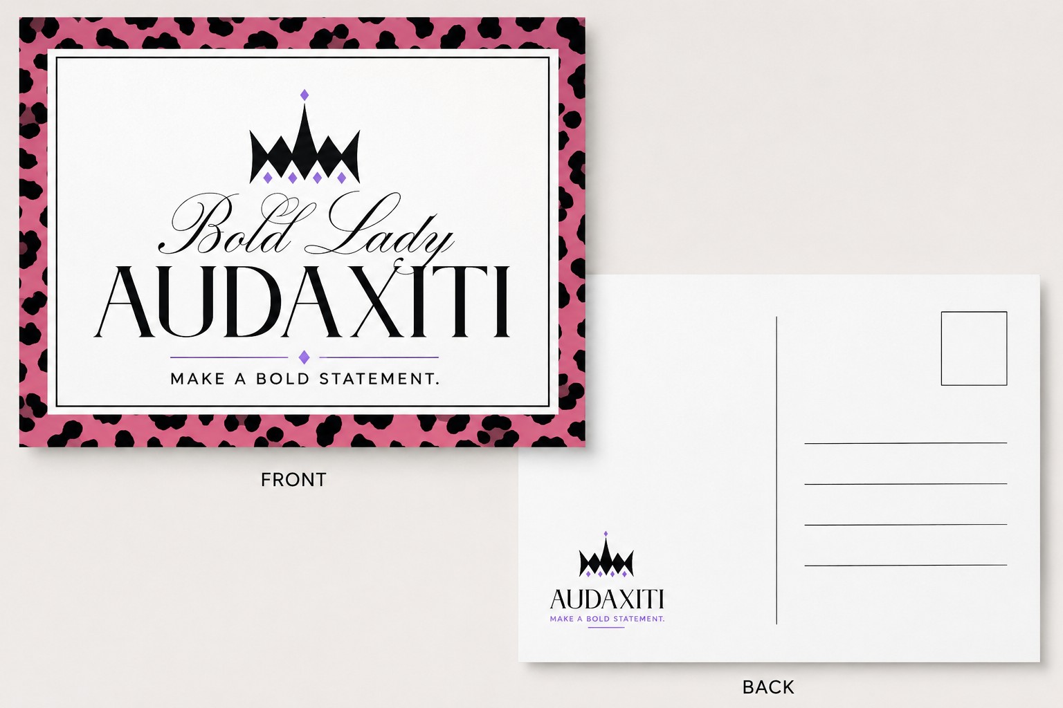 Audaxiti Bold Lady Postcard