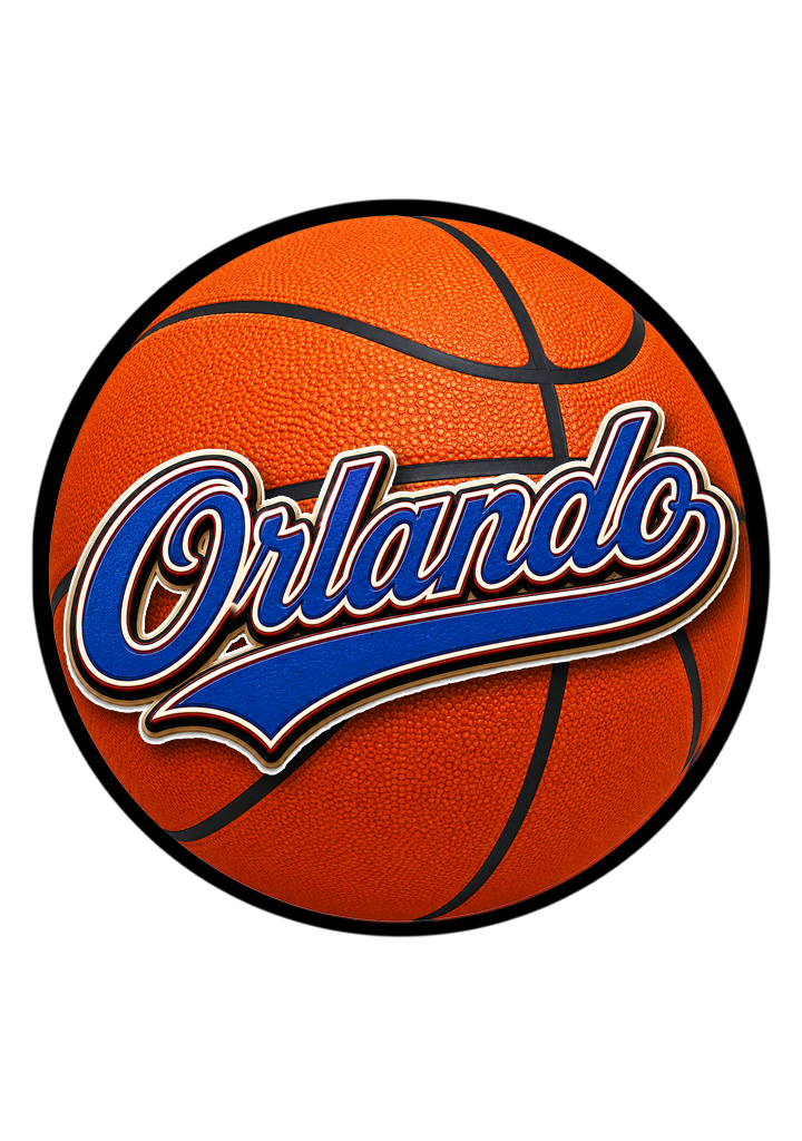 Orlando Basketball Round Magnet