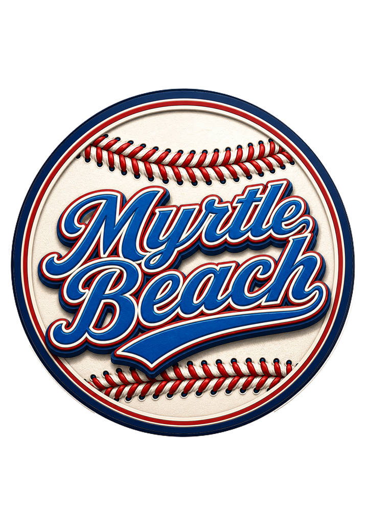 Myrtle Beach Baseball Round Magnet