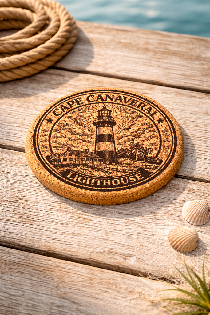 Cape Canaveral Lighthouse Cork Coasters