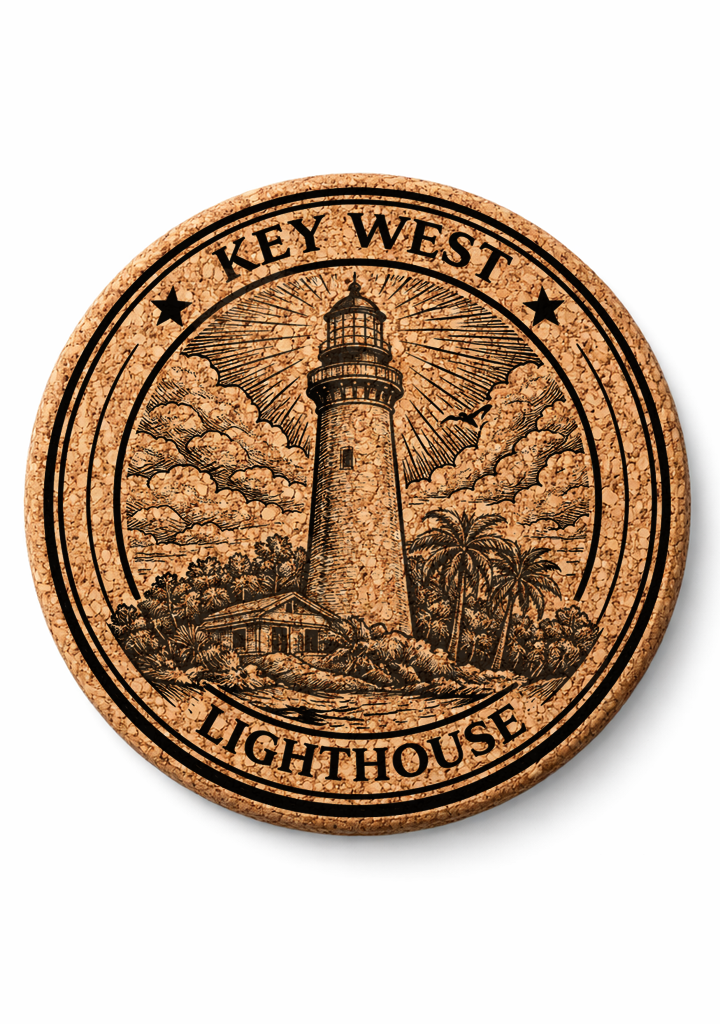 Key West Lighthouse Cork Coasters