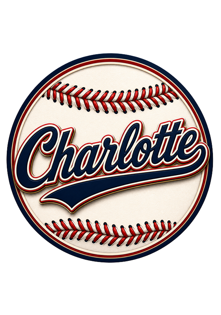 Charlotte Baseball Magnet