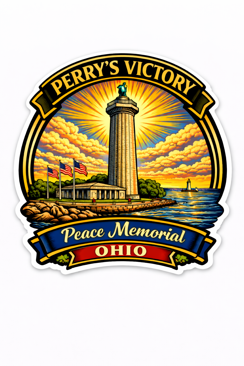 Perry's Victory & International Peace Memorial Sticker