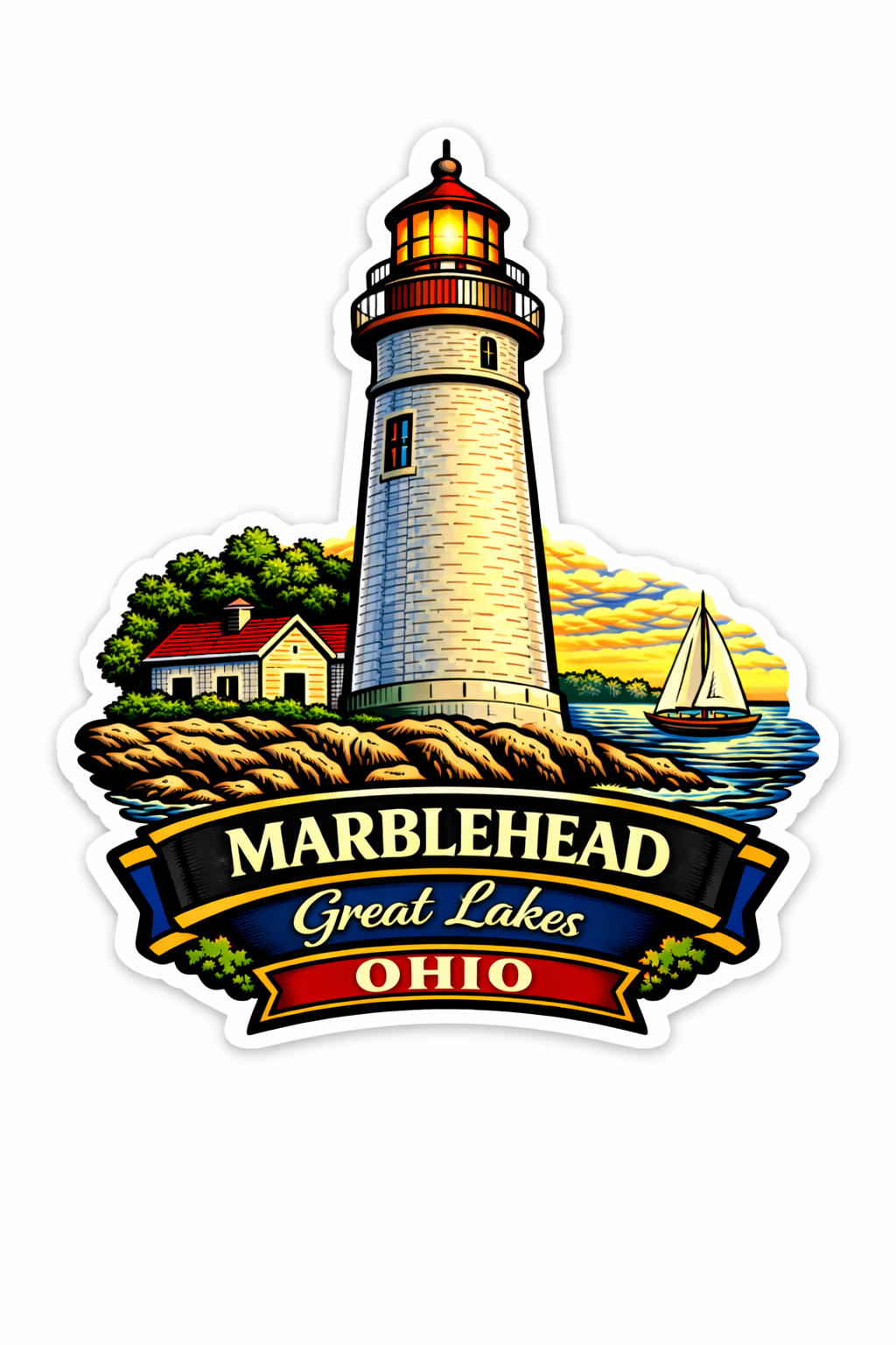 Marblehead Lighthouse Sticker