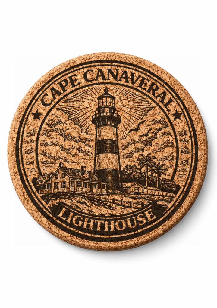 Cape Canaveral Lighthouse Cork Coasters