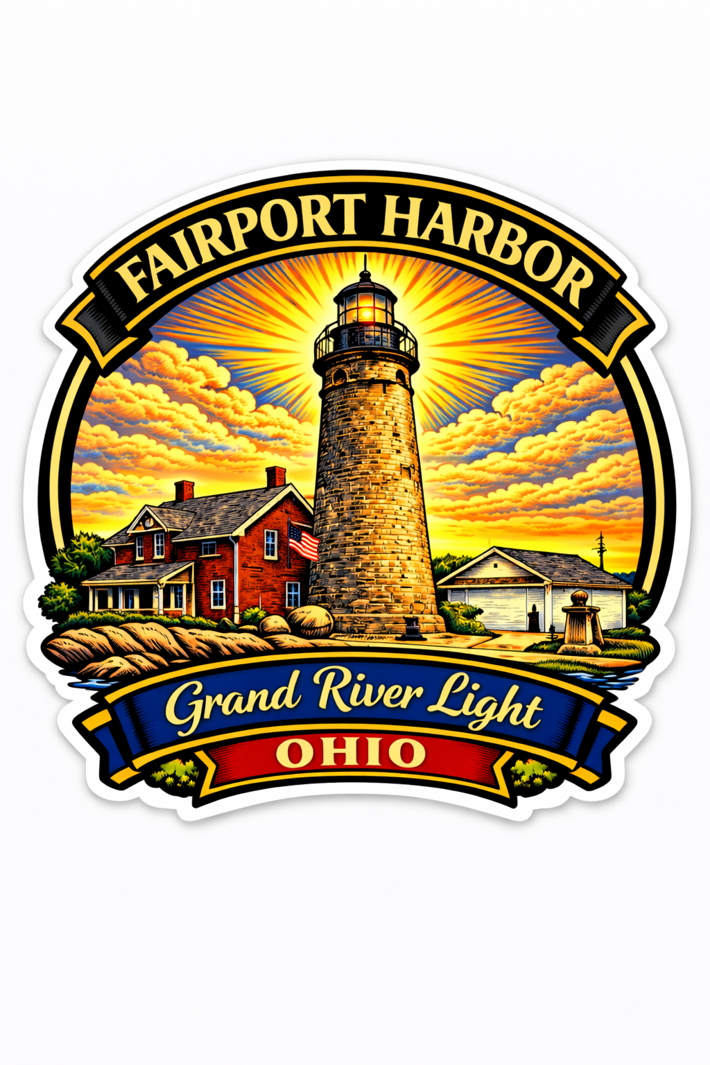 Fairport Harbor Lighthouse Sticker