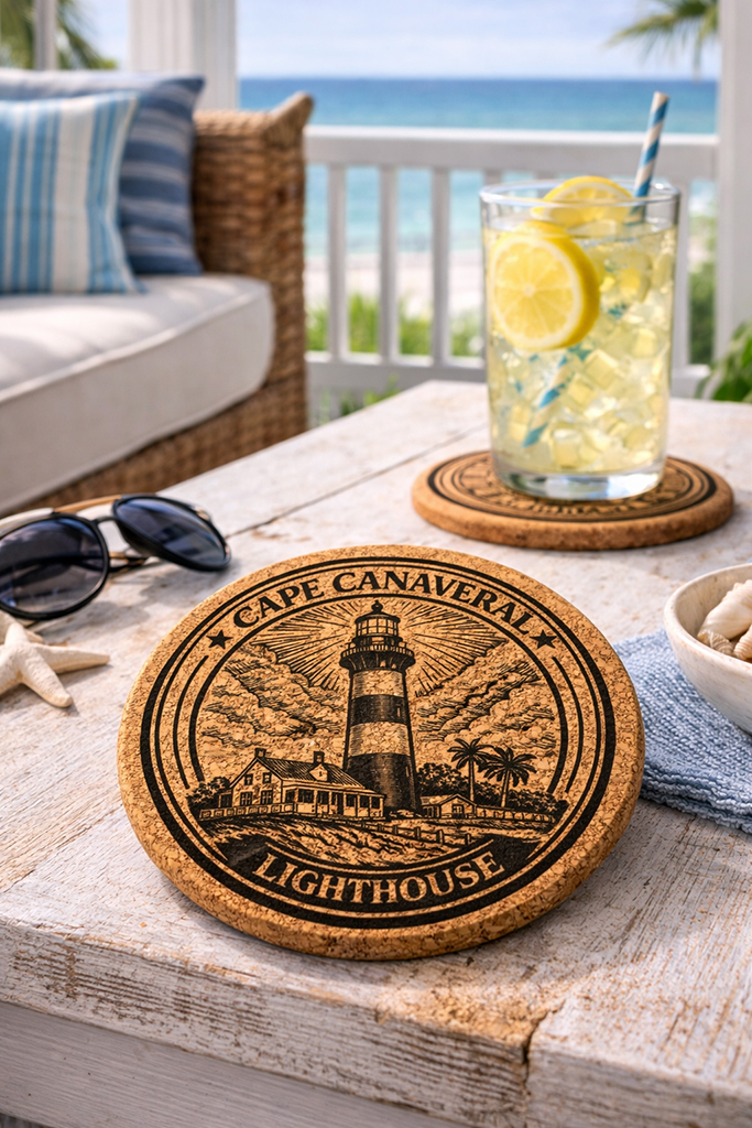 Cape Canaveral Lighthouse Cork Coasters
