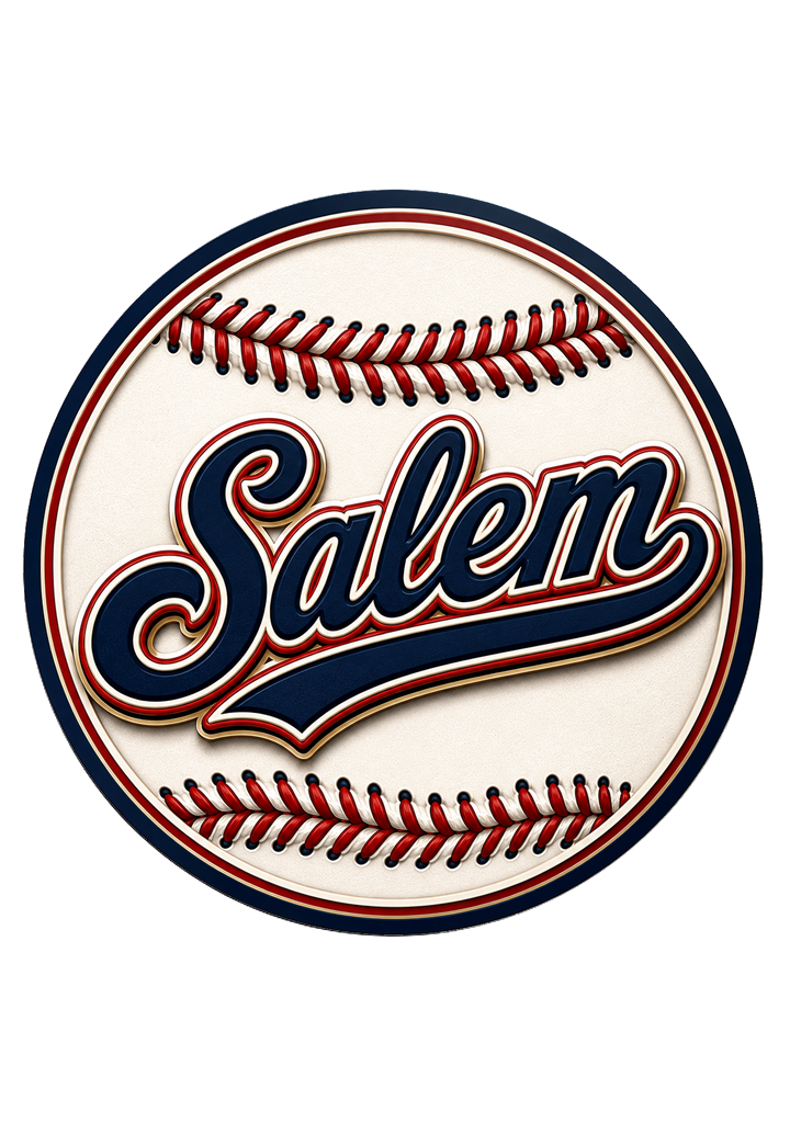 Salem Baseball Round Magnet