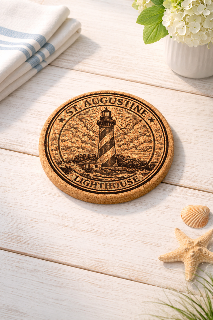 St. Augustine Lighthouse Cork Coasters