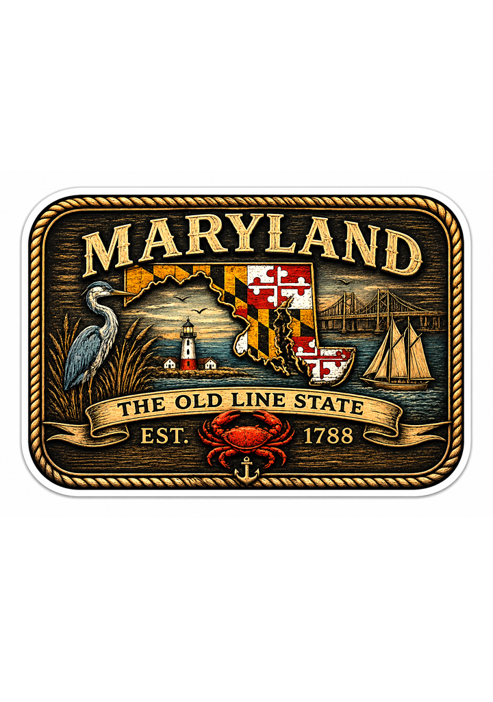Maryland the Old Line State Sticker