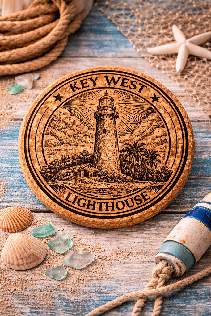 Key West Lighthouse Cork Coasters
