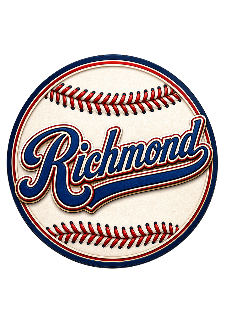 Richmond Baseball Round Magnet